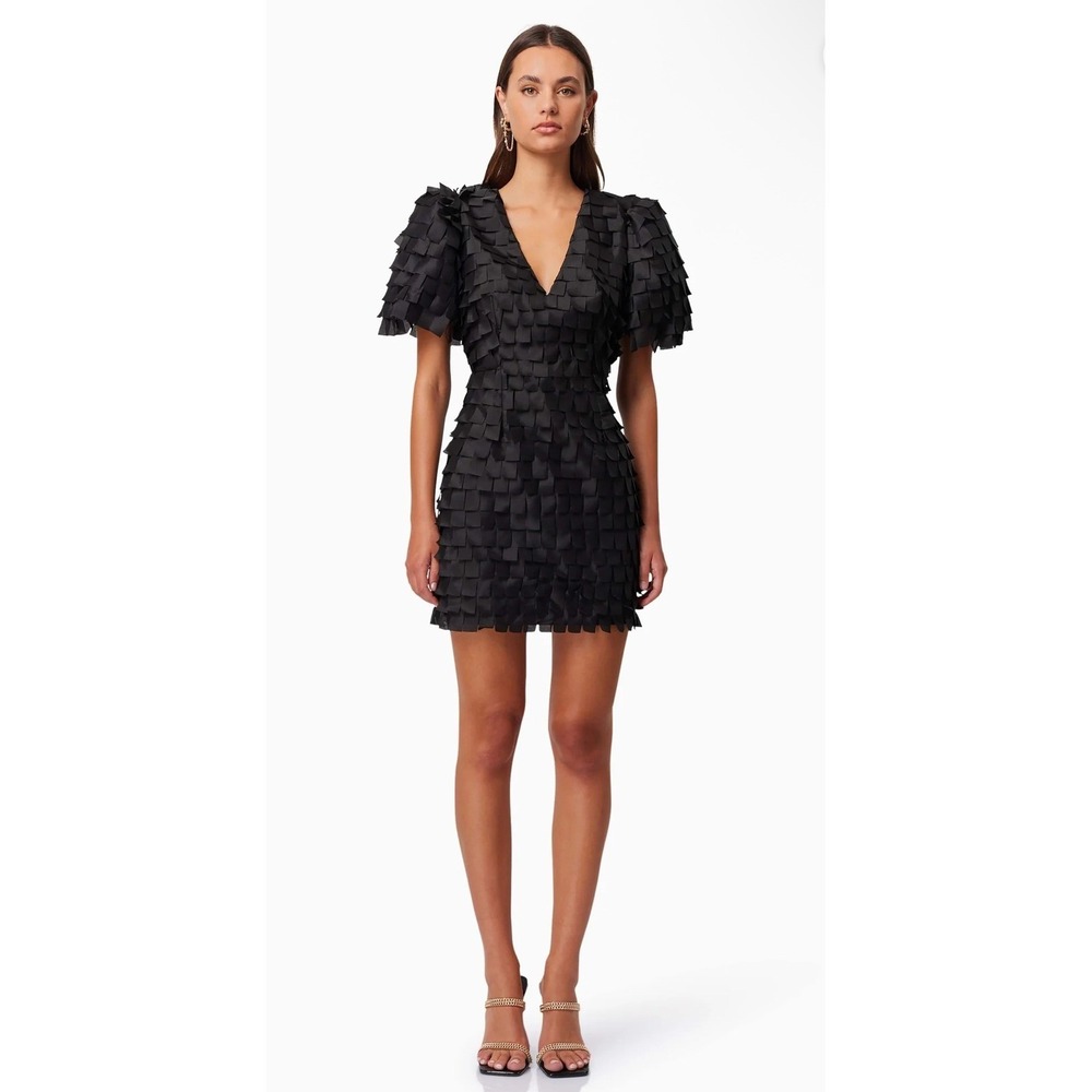 Elliatt Black Textured Mini Dress